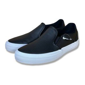 Vans Womens Black White VN0A3TL63DH Asher Deluxe Slip On Sneaker Shoes Size 8.5